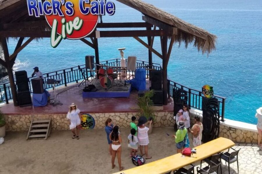 From Falmouth: Seven Mile Beach, Margaritaville & Ricks Cafe