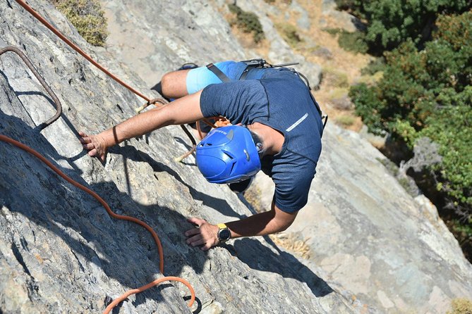 Via Ferrata in the Biggest Waterfall of the Cyclades - Exploring the Palaiopolis Waterfall