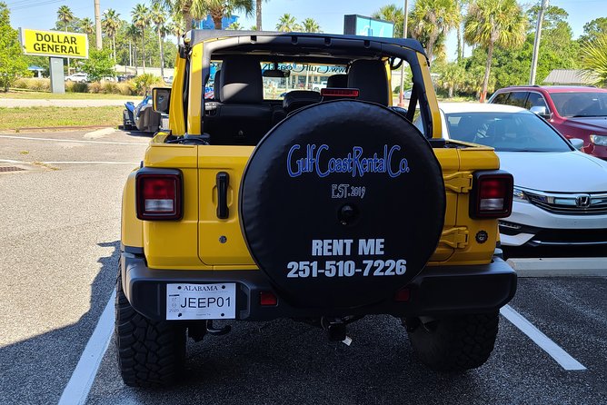 4-Door Convertible Jeep Rental in Orange Beach - Location and Rental Process