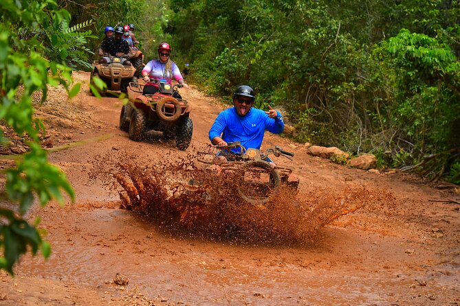 Awesome ATV Experience in the Jungle With Cenote Swim and Ziplines Included