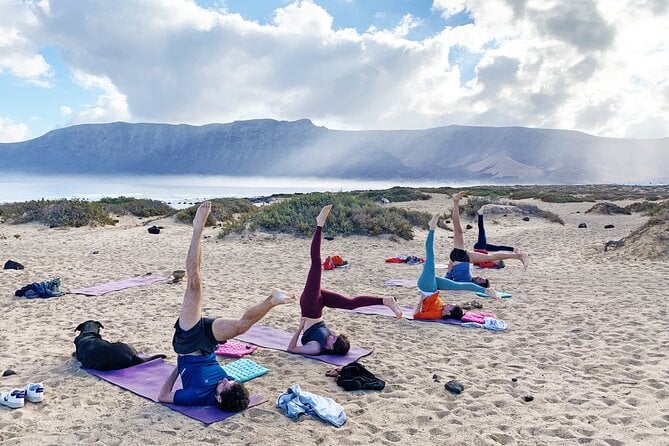 Hatha Yoga in Front of the Ocean and Inside the Volcano