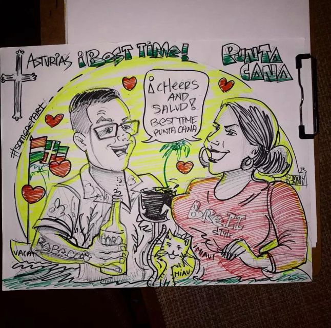 Live Caricature Experience in Punta Cana