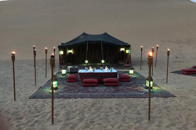 Private Setup, Falcon Photo , Dinner, Sunset in Middle of Desert