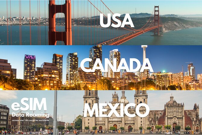 USA, Canada & Mexico Data Esim : 0.5gb Daily to 10GB-30 Days