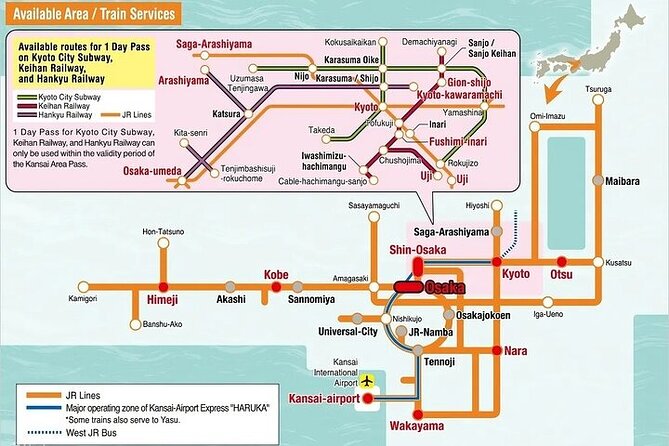 JR West Kansai Area Pass 2 Day Pass