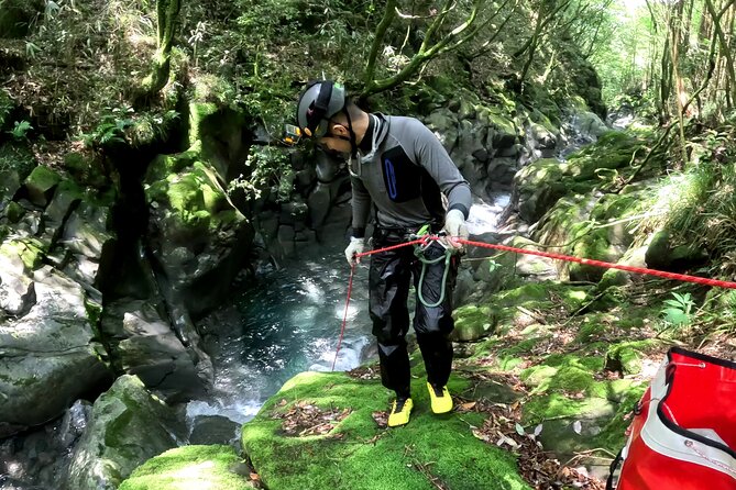 Advanced Canyoning Activity in a Miracle Lava Valley of Mt. Fuji
