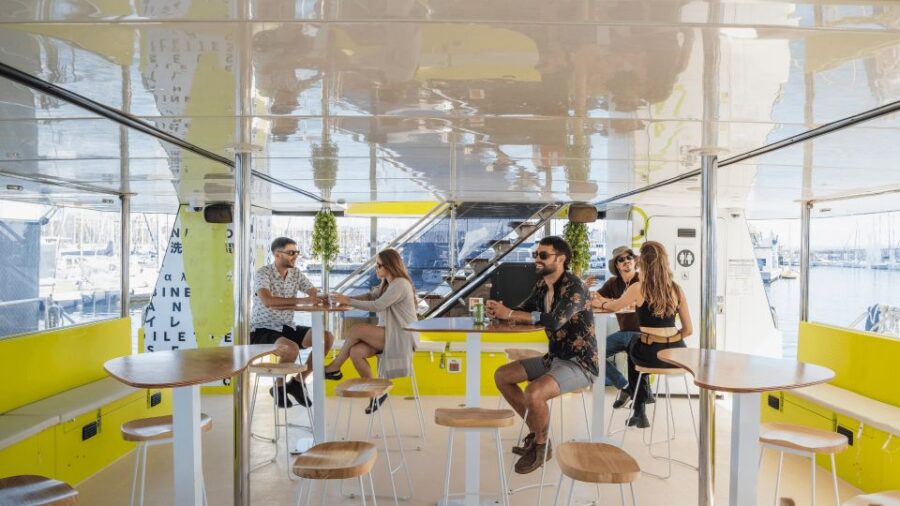 Barcelona: Wooden Boat Sailing With Tapa and Welcome Drink
