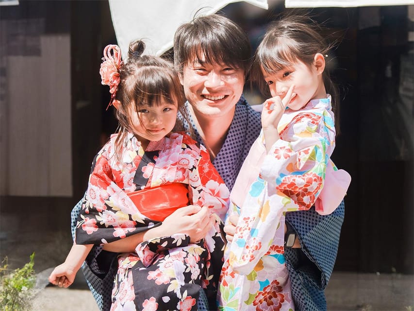Kyoto: Kimono/Yukata Rental Family Plan