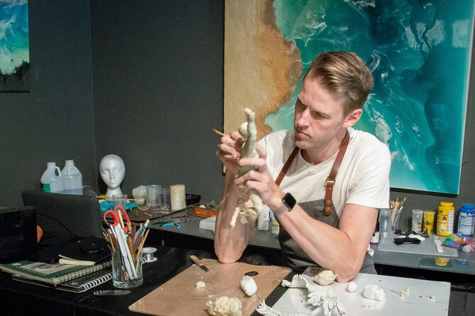 Resin Artwork in a Nolita Artists Studio