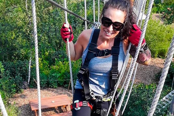 Zipline and Climb in a Forest on Lake Superiors North Shore