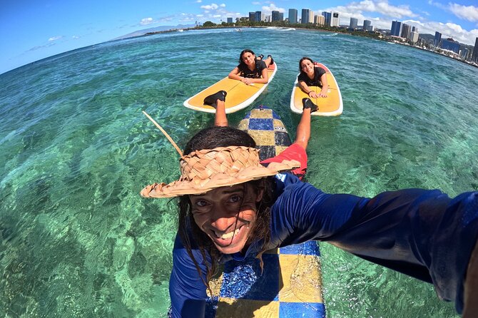 1st. Surf Lesson Waikiki Paddle Assistance No Crowds & Easy Waves - Meeting and Pickup