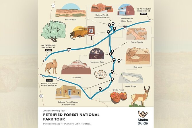 Petrified Forest National Park Self Guided Audio Driving Tour - Navigating the Offline Experience