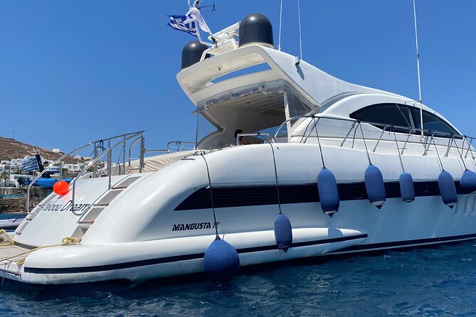 5 Hour Private Yacht Cruise in Delos Rhenia Mykonos Mangusta 72 - Cruise Overview