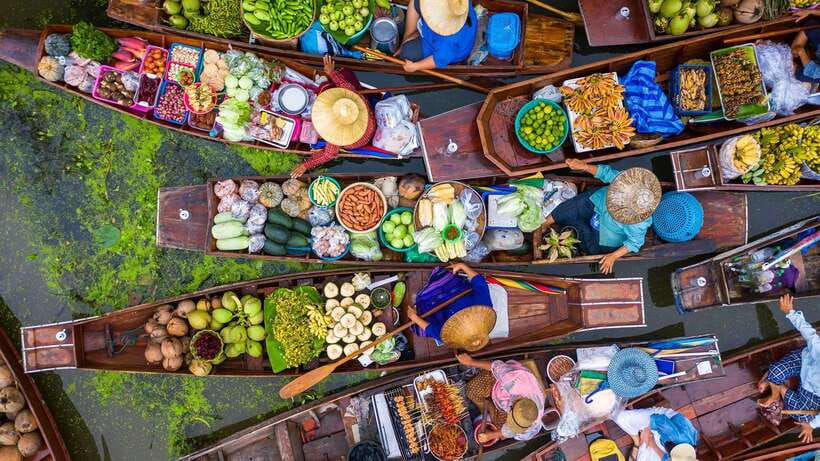 Bangkok: Damnoen Saduak and Train Market With Boat Ride