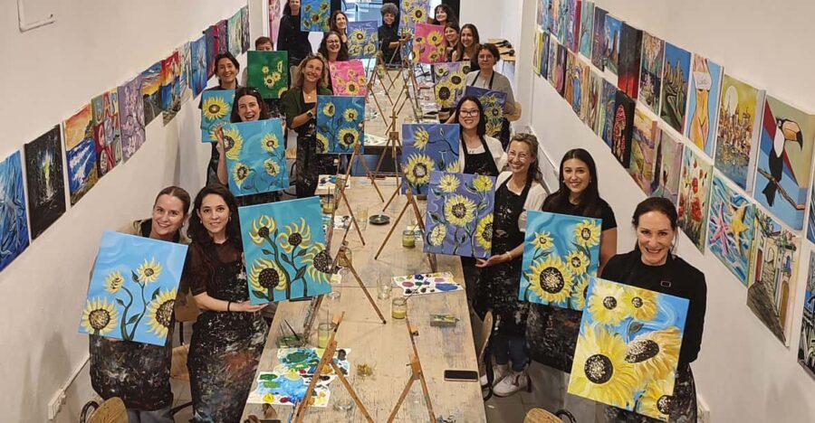 Barcelona: Learn to Paint, Sip Wine, Enjoy Snacks & Music - Activity Overview