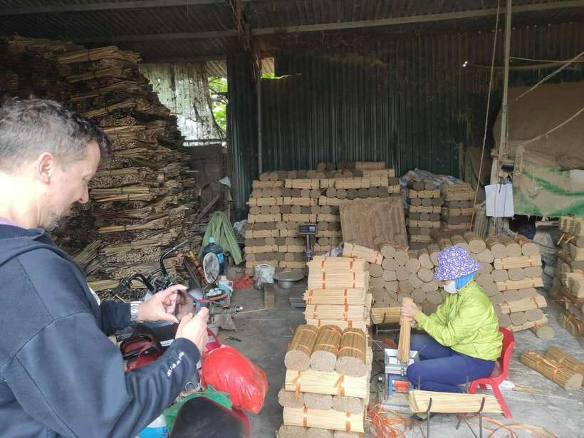 From Hanoi:Quang Phu Cau Incense Village &Chuong Hat Village