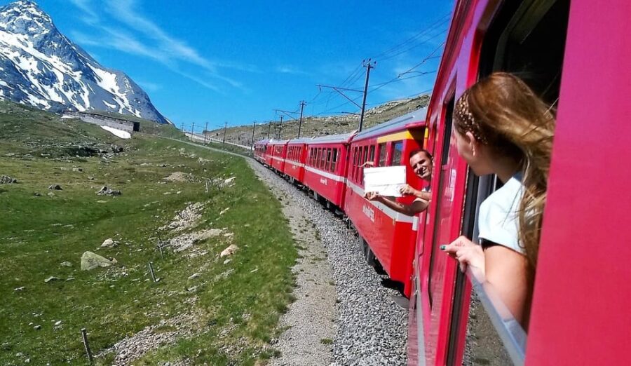 From Milan: Bernina Train, Swiss Alps & St. Moritz Day Trip