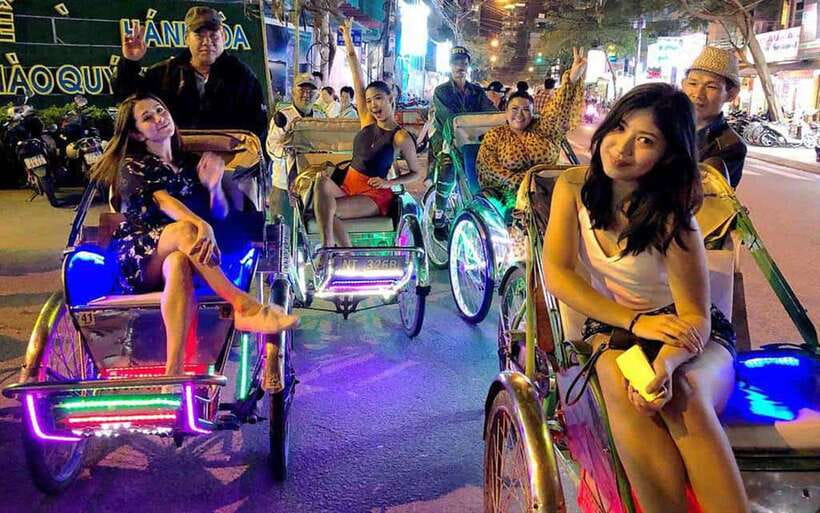 Hue Evening Foodie Cyclo Tour & Folk Music on Perfume River - Overview of the Tour