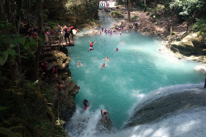 Irie Blue Hole Adventure & Bamboo Blu Beach Club Experience From Falmouth