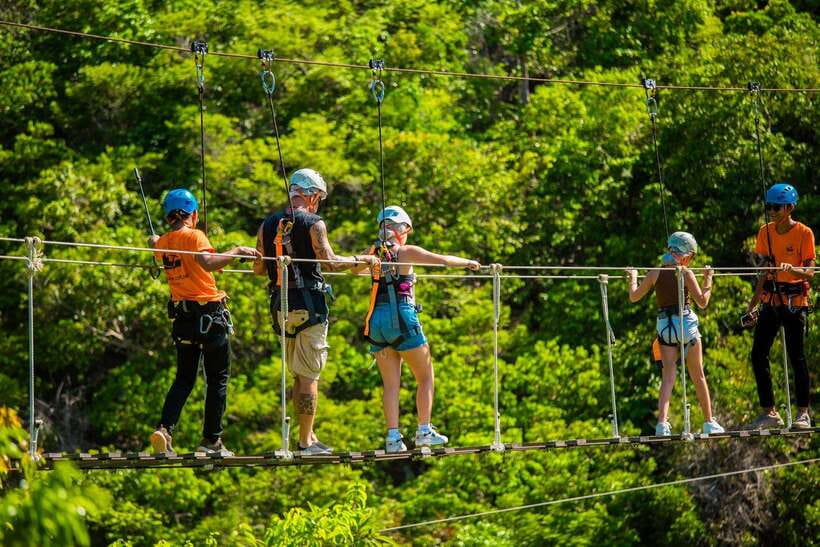 Ko Pha Ngan: Sky-High Zipline & Wang Sai Waterfall Views
