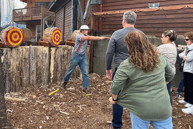 Lumberjack Show and Axe Throw Challenge
