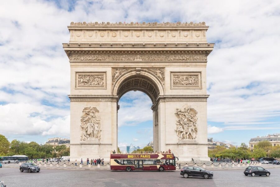 Paris: Arc De Triomphe Ticket & Big Bus Hop-On Hop-Off Tour