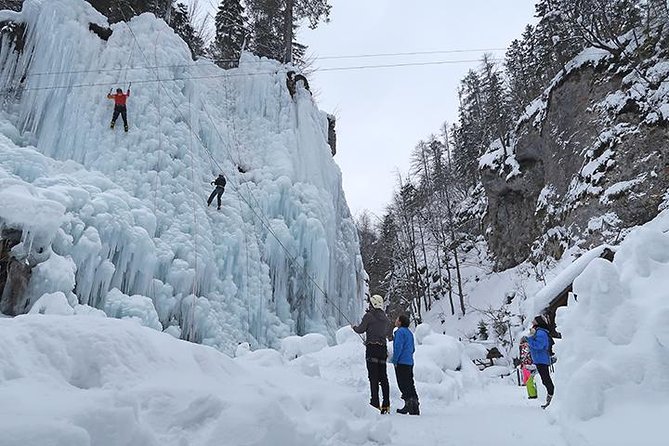 Quick Winter Attraction-ice Climbing In Mlaca Gorge In Mojstrana
