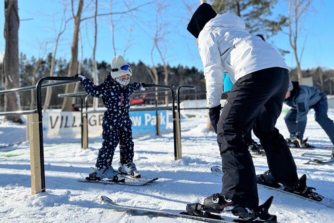 Snow Fun and First Ski or Snowboard at Hokkaido F VILLAGE