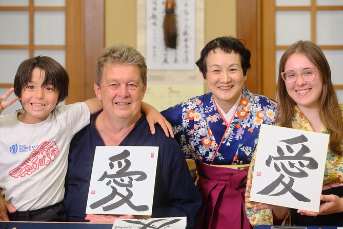 Tokyo Calligraphy Experience Japanese Treats With Green Tea
