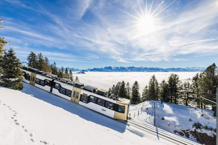 Vitznau: Train Tickets and Rigi Mineral Baths Day Ticket