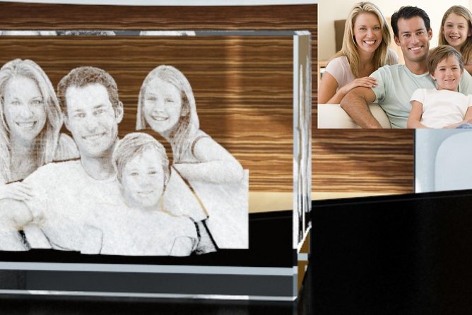 We Engrave Your Favorite Photo in Personalized 3D Crystal