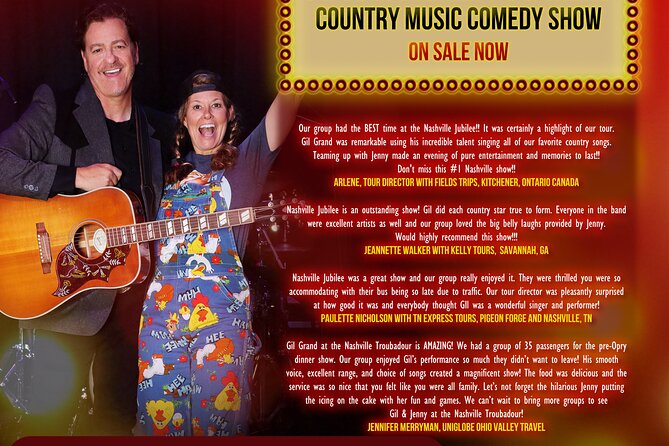 Nashville Jubilee Country Music Comedy Show Review - Meeting Point and Time Information