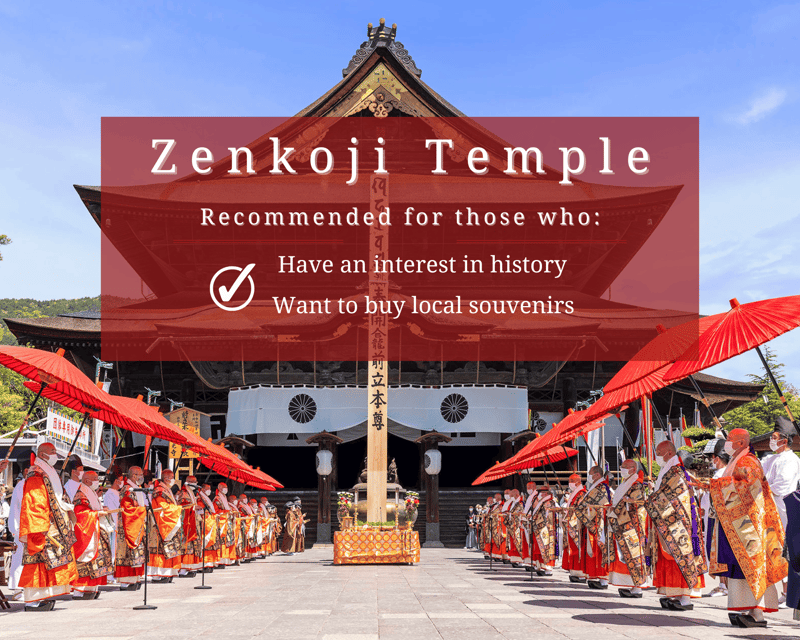 【Private】[Snow Monkey Park+Zenkoji Temple] From Nagano/Myoko - Flexible Transportation and Pickup