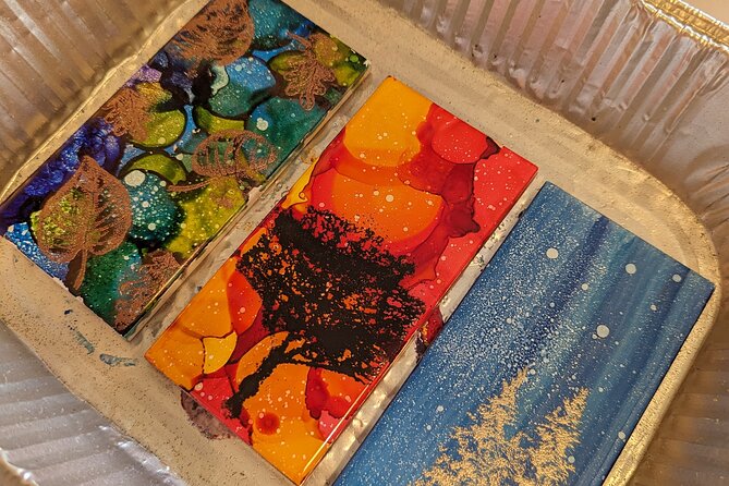 Embossed Alcohol Ink Tile in Estes Park - Booking and Logistics