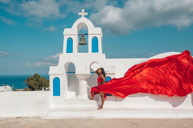 Oia Flying Dress Photoshoot Santorini - Booking and Availability Information