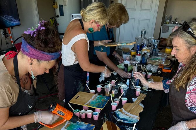 Epoxy Resin Cheese Board Art Class - Participant Experiences