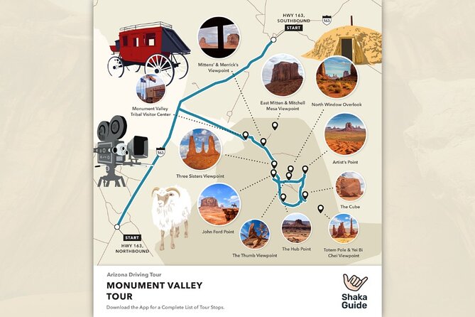 Monument Valley Self-Guided Audio Tour, Arizona Four Corners - Key Points