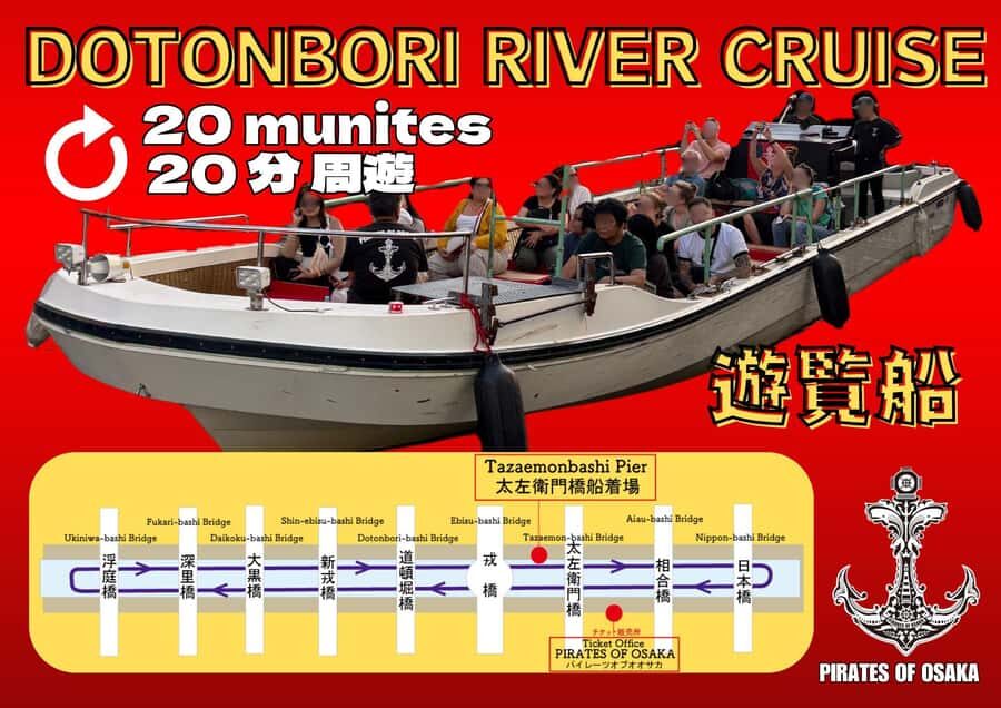 Osaka: Dotonbori 20-Minute Pirates Cruise - What to Expect on the Water