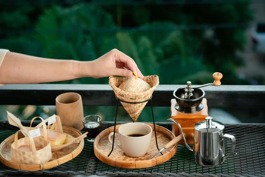 Vientiane: Self Bamboo Drip Coffee with Temple View - The Itinerary: What to Expect